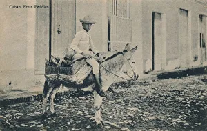 Monochrome Images Of Men Prints: Cuban Fruit Peddler, c1908