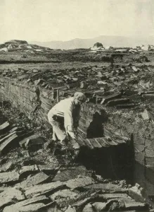 Monochrome Photography Art Prints: Cutting Turves, c1948. Creator: Unknown