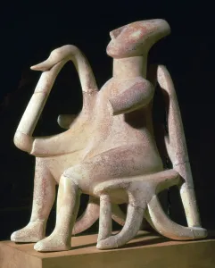 National Archaeological Museum Greece Prints: Cycladic harp-player made of marble