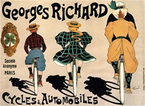 Cycles and cars Georges Richard, 1896. Artist: Fernel, Fernand (1872-1934) Cycles and cars Georges Richard, 1896. Artist: Fernel, Fernand (1872-1934)