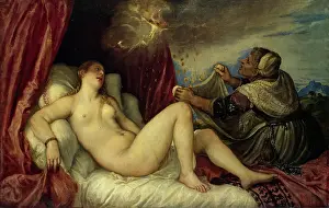 Renaissance Oil Paintings Prints: Danae, 1554. Creator: Titian