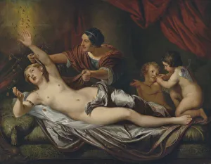Danae Print by Orazio Gentileschi, Private Collection