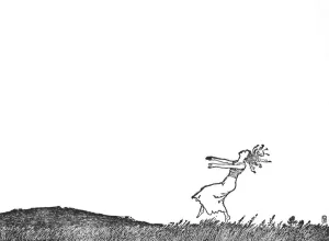 Vintage Dance Illustration Prints: Dance She Must, Over Field and Meadow, c1930. Artist: W Heath Robinson