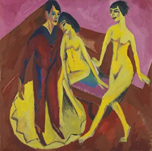 Early 20th Century German Art Prints: Dance School, 1914