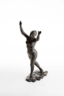 Edgar Degas Artist Prints: Dancer Moving Forward, Arms Raised, cast in 1920. Creator: Edgar Degas