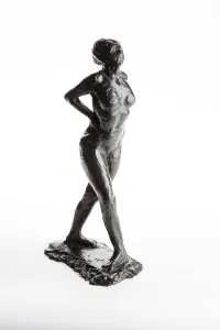 Bronze Figurative Art Prints: Dancer at Rest, Hands behind her Back, Right Leg Forward, cast 1920. Creator: Edgar Degas