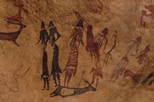 Cave Painting Prints: The Dancers of Cogul Cave Painting Print