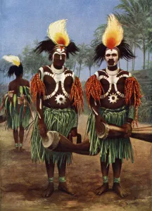 Dancers of the Fly River region, Papua New Guinea, 1920 Dancers of the Fly River region, Papua New Guinea, 1920