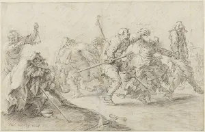 Black Chalk On Paper Drawings Prints: Dancing beggars and cripples, c.1635. Creator: Unknown