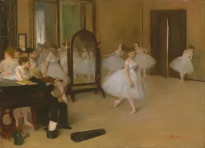 Oil On Wood Painting Techniques Prints: The Dancing Class, ca. 1870. Creator: Edgar Degas