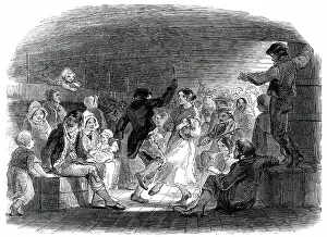 Victorian Era Water Transport Prints: Dancing between Decks, 1850. Creator: Unknown