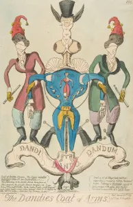 The Dandies Coat of Arms, March 28, 1819., March 28, 1819. Creator: George Cruikshank The Dandies Coat of Arms, March 28, 1819., March 28, 1819. Creator: George Cruikshank