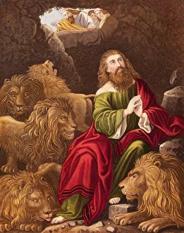Daniel In The Lions Den Prints: Daniel in the Lions Den