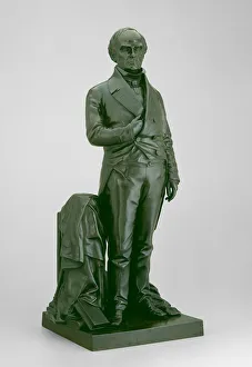 American Statesman Portraits Prints: Daniel Webster, Modeled and cast 1853. Creator: Thomas Ball