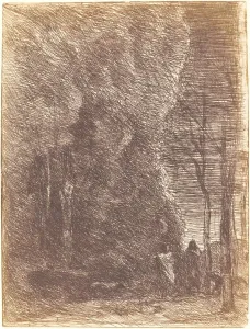 Dante and Virgil (Dante et Virgile), 1858. Creator: Jean-Baptiste-Camille Corot Dante and Virgil (Dante et Virgile), 1858. Creator: Jean-Baptiste-Camille Corot