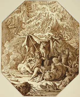 Art Institute Of Chicago Prints: The Daring Hunter, Enduring in Winter, n.d. Creator: Johann Elias Ridinger