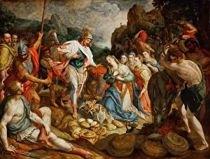 Oil On Wood Fine Art Images Prints: David and Abigail, ca. 1575