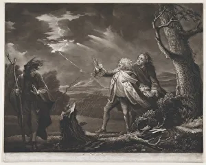 Shakespearean Theatre History Prints: David Garrick as King Lear (Shakespeare)