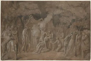 Benjamin West Artwork Prints: Death of Iphigenia (?), possibly c. 1758/1759. Creator: Benjamin West