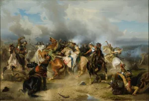 Death of King Gustav II Adolf of Sweden at the Battle of Lutzen on 6 November 1632, 1855 Death of King Gustav II Adolf of Sweden at the Battle of Lutzen on 6 November 1632, 1855