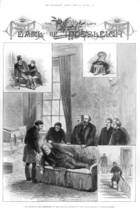 The death of Lord Iddesleigh in Downing Street, London, 1887 The death of Lord Iddesleigh in Downing Street, London, 1887