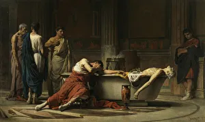 The death of Seneca, 1871. Artist: Dominguez Sanchez, Manuel (1840-1906) The death of Seneca, 1871. Artist: Dominguez Sanchez, Manuel (1840-1906)