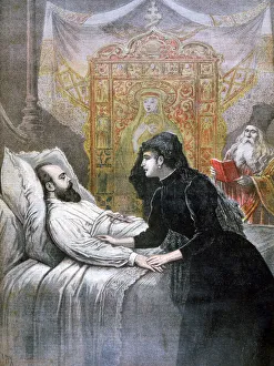 The death of Tsar Alexander III of Russia, 1894. Artist: Henri Meyer The death of Tsar Alexander III of Russia, 1894. Artist: Henri Meyer