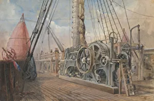 Atlantic Telegraph Company Prints: Deck of the Great Eastern, the Cable Trough, etc. 1866, 1865-66