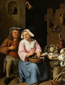 Dutch Fine Art Images Prints: Declaration of love, 1706. Creator: Haeften, Nicolaes van (1663-1715)