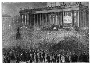 West Yorkshire History Prints: Declaring the result of the poll during the general election, Leeds, West Yorkshire, 1880