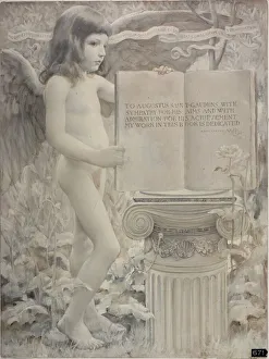 Antique Oil Paintings Prints: Dedication (Odes and Sonnets), 1887. Creator: Will H. Low