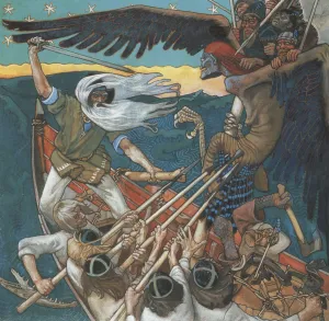 The Defense of the Sampo, 1896. Artist: Gallen-Kallela, Akseli (1865-1931) The Defense of the Sampo, 1896. Artist: Gallen-Kallela, Akseli (1865-1931)