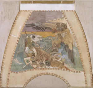 The Defense of the Sampo, c. 1900. Artist: Gallen-Kallela, Akseli (1865-1931) The Defense of the Sampo, c. 1900. Artist: Gallen-Kallela, Akseli (1865-1931)