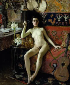 Demasquee, 1888. Artist: Gallen-Kallela, Akseli (1865-1931) Demasquee, 1888. Artist: Gallen-Kallela, Akseli (1865-1931)