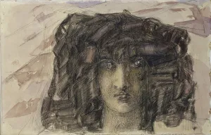 Demons head. Illustration to the poem The Demon by Mikhail Lermontov, 1890-1891 Demons head. Illustration to the poem The Demon by Mikhail Lermontov, 1890-1891