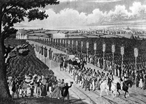Demonstration in Copenhagen Fields, London 1834 Print