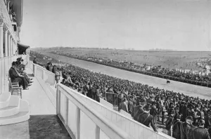 Classic British Sport Photography Prints: The Derby: View Down The Course, c1903, (1903). Artist: WA Rouch