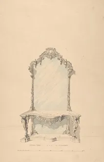 Design for Console Table Print, 1850-1904
