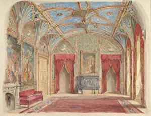 Design for the Decoration of the Drawing Room at Eastnor Castle, Hertfordshire, ca. 1850 Design for the Decoration of the Drawing Room at Eastnor Castle, Hertfordshire, ca. 1850