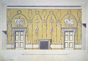 Design of the Green Dining room Great Palace in Tsarskoye Selo, Early 1780s. Artist: Cameron, Charles (ca) Design of the Green Dining room Great Palace in Tsarskoye Selo, Early 1780s. Artist: Cameron, Charles (ca)