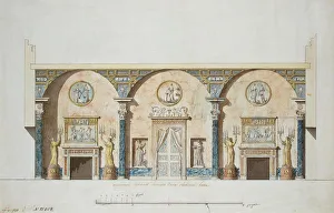 Design for the main hall in the Agate Pavilion at Tsarskoye Selo, Early 1780s. Artist: Cameron, Charles (ca) Design for the main hall in the Agate Pavilion at Tsarskoye Selo, Early 1780s. Artist: Cameron, Charles (ca)