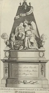 Metropolitan Museum Of Art Engravings Prints: A Design for a Monument Dedicated to the Memory of Mr. Henderson, 1786. 1786