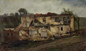 Prints of Destroyed House, c1851-1857 Peter Burnitz Prints: Destroyed House Print, a photograph of a ruined building