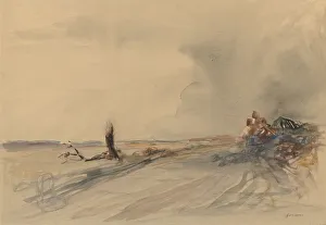 Jean Louis Forain Art Prints: Devastated Land (recto), c. 1919. Creator: Jean Louis Forain (French, 1852-1931)