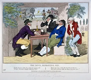 Georgian Era Satire Prints: The Devil Reproving Sin, 1804