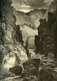Picturesque America Book Series Prints: Devils Gate, Weber Canon, 1874. Creator: John Filmer
