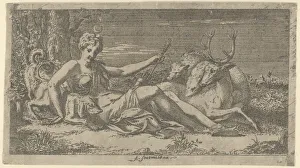 Diana Resting, ca. 1542-45. Creator: Leon Davent Diana Resting, ca. 1542-45. Creator: Leon Davent