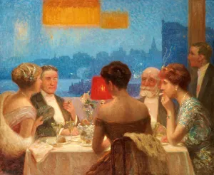 Swedish Fine Art Images Prints: Dinner company