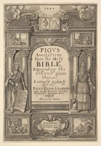 Wenceslaus Hollar Etching Prints: Diodati. Pious Annotations, 1648. Creator: Wenceslaus Hollar