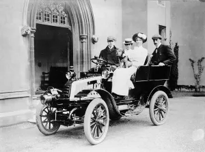 Early Motor Transport Prints: De Dion car and passengers, c1902